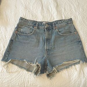 Zara Denim Cutoffs
